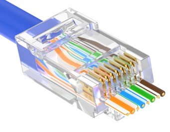 Spina RJ45 connettore con fori passanti Cat6 UTP (barattolo da 100pz)