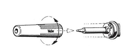 Manico per l'utensile di pulizia dissaldatore T0058748861N - Weller