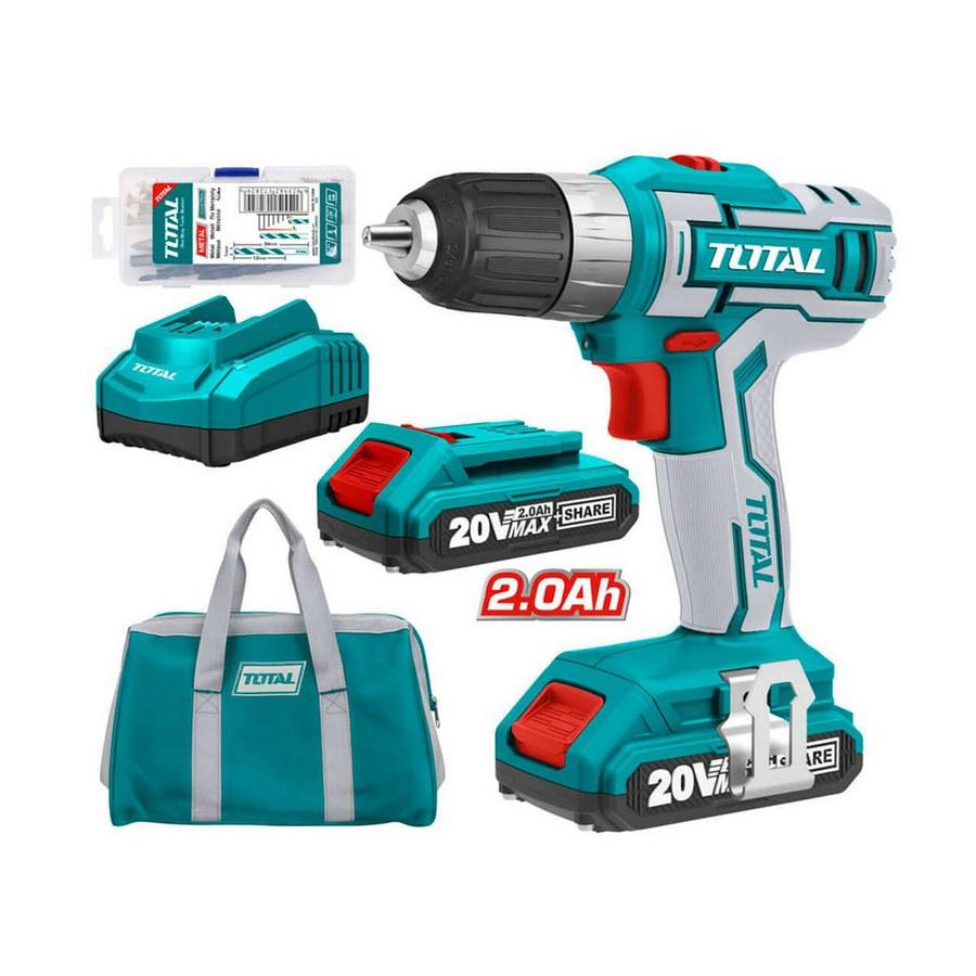 Trapano 20V + 2 Batterie + 47 Accessori + Borsa One Battery TDLI2002E