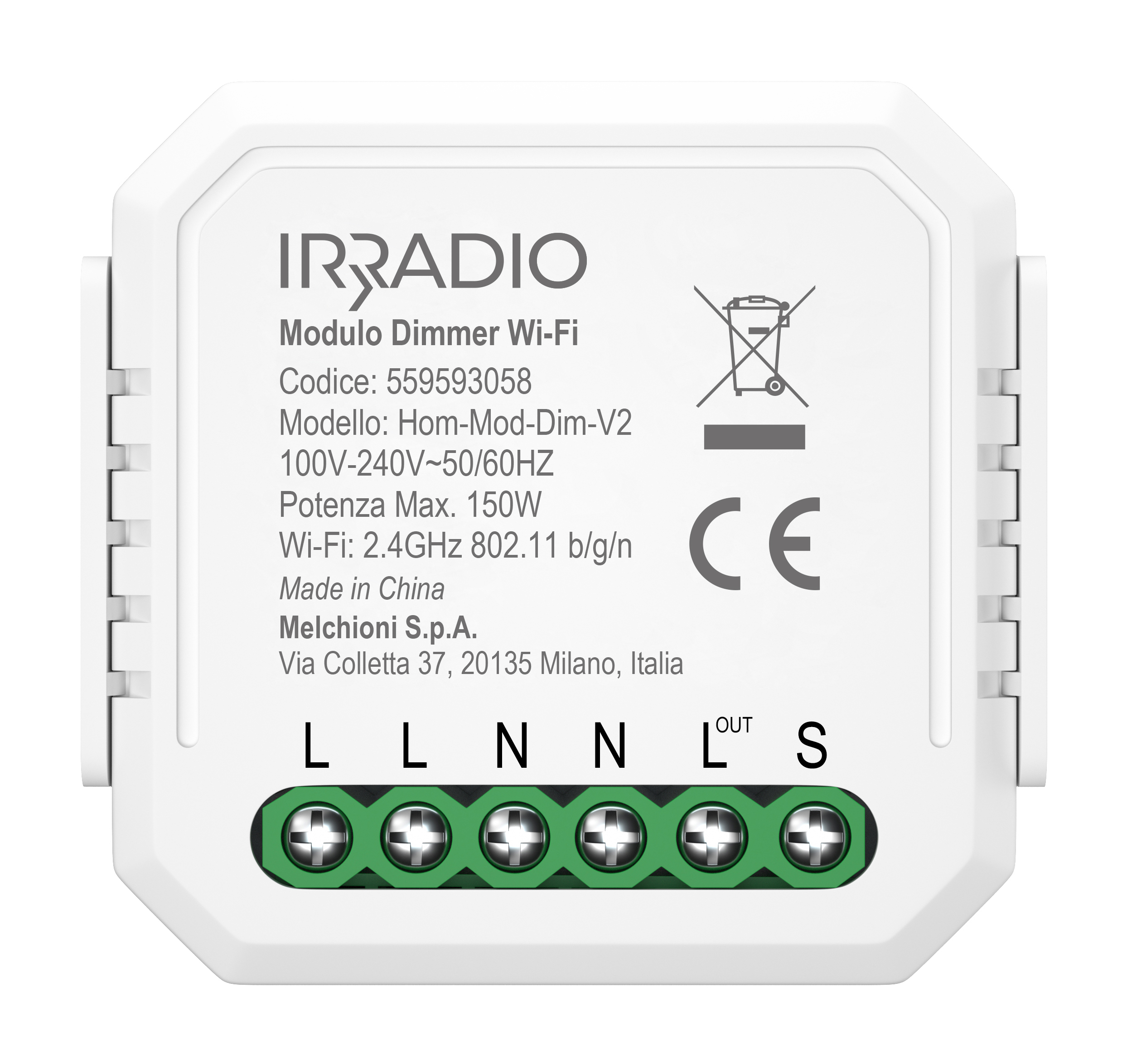 Hom-Mod-Dim-V2 150W recessed WiFi dimmer module
