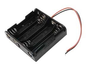 4-Ministilo Battery Holder with Wires PIL/83-C