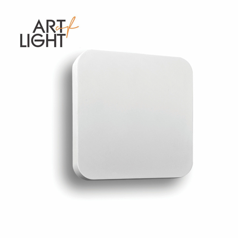 KOBI WENGE lampada LED 13W, in gesso, forma quadrata, da parete, 3000K 300X300X46mm