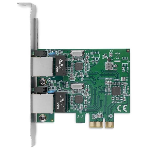 Startech.com ST1000SPEXD4 Scheda di Rete Ethernet PCI express a 2 porte RJ45 da 1 Gbps - Adattatore PCIe NIC Gigabit Ethernet 802.3ab