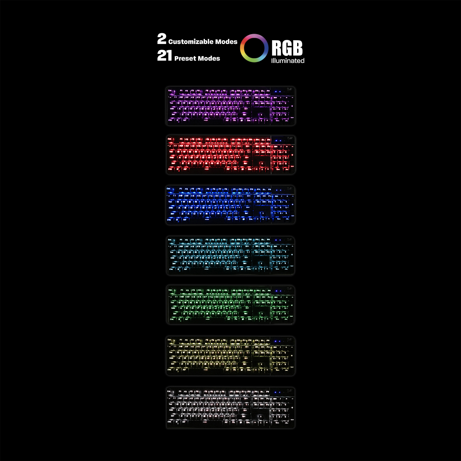 Tastiera Keyboard Gaming RGB USB - US Layout