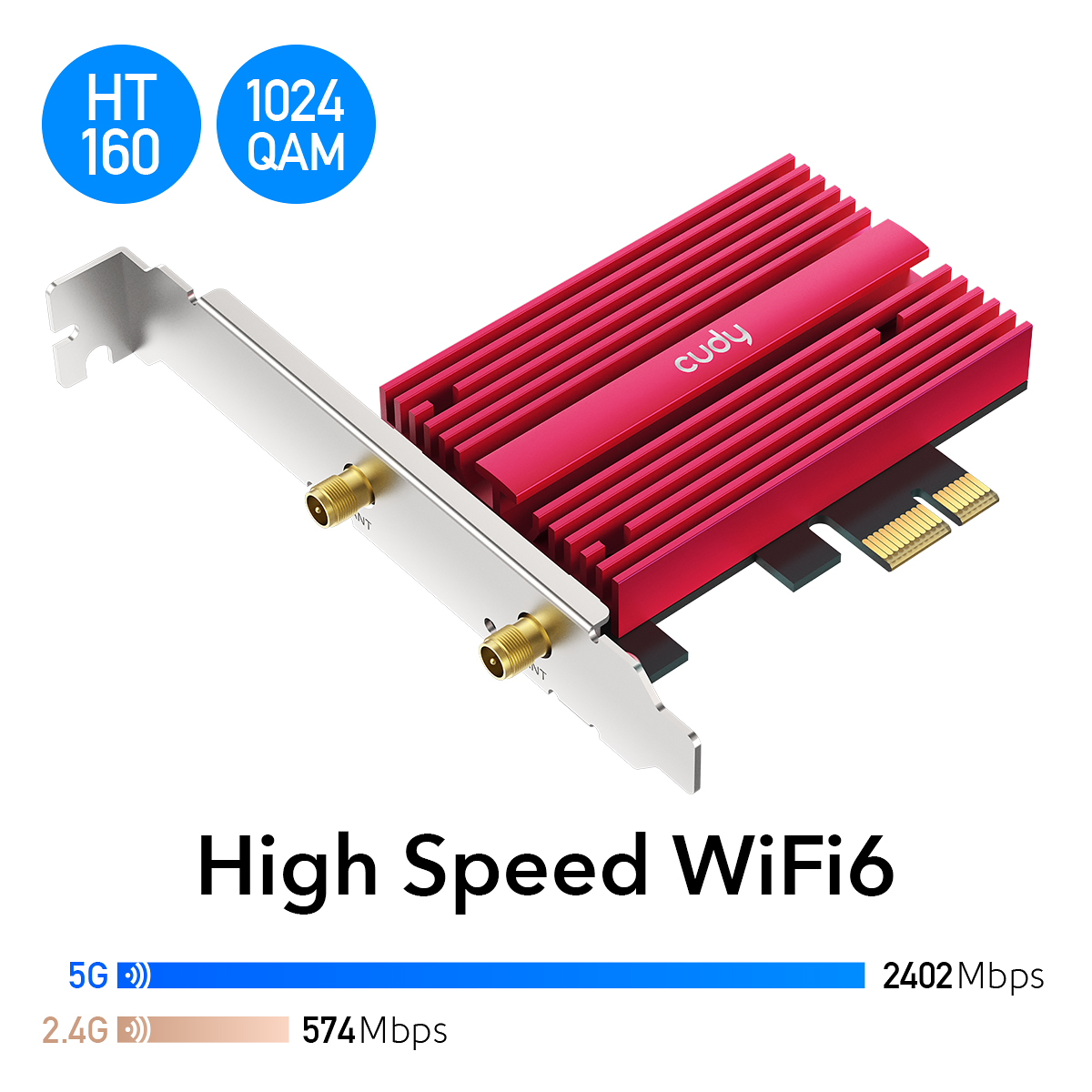 WE4000 - AX5400 Wi-Fi 6E PCI Express Adapter