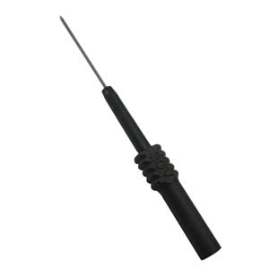 Flexible Single Black Tip for 4mm Banana Plug PUNT/162N-C