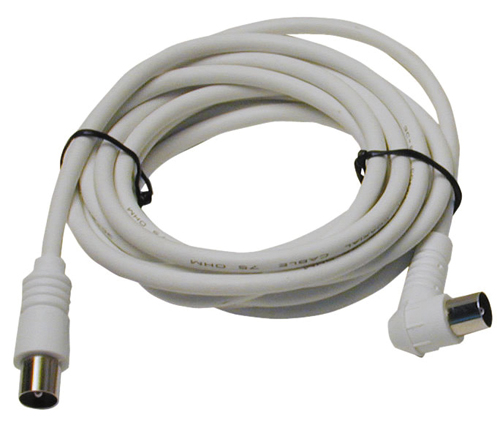 CAVETTO TV IEC/IEC S/S 90° 2,5 B PB MK4009/M/B WHITE 2,5MT P