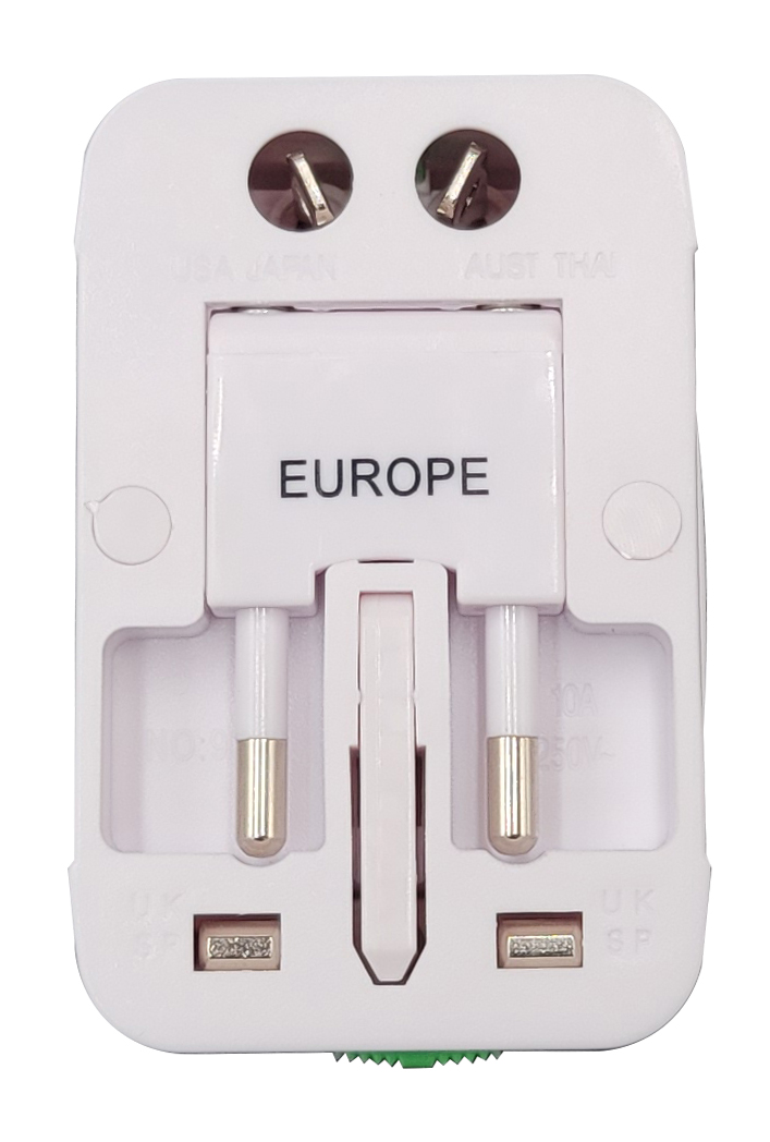 Adattatore universale da viaggio europa-regno unito-usa mod. MK-931