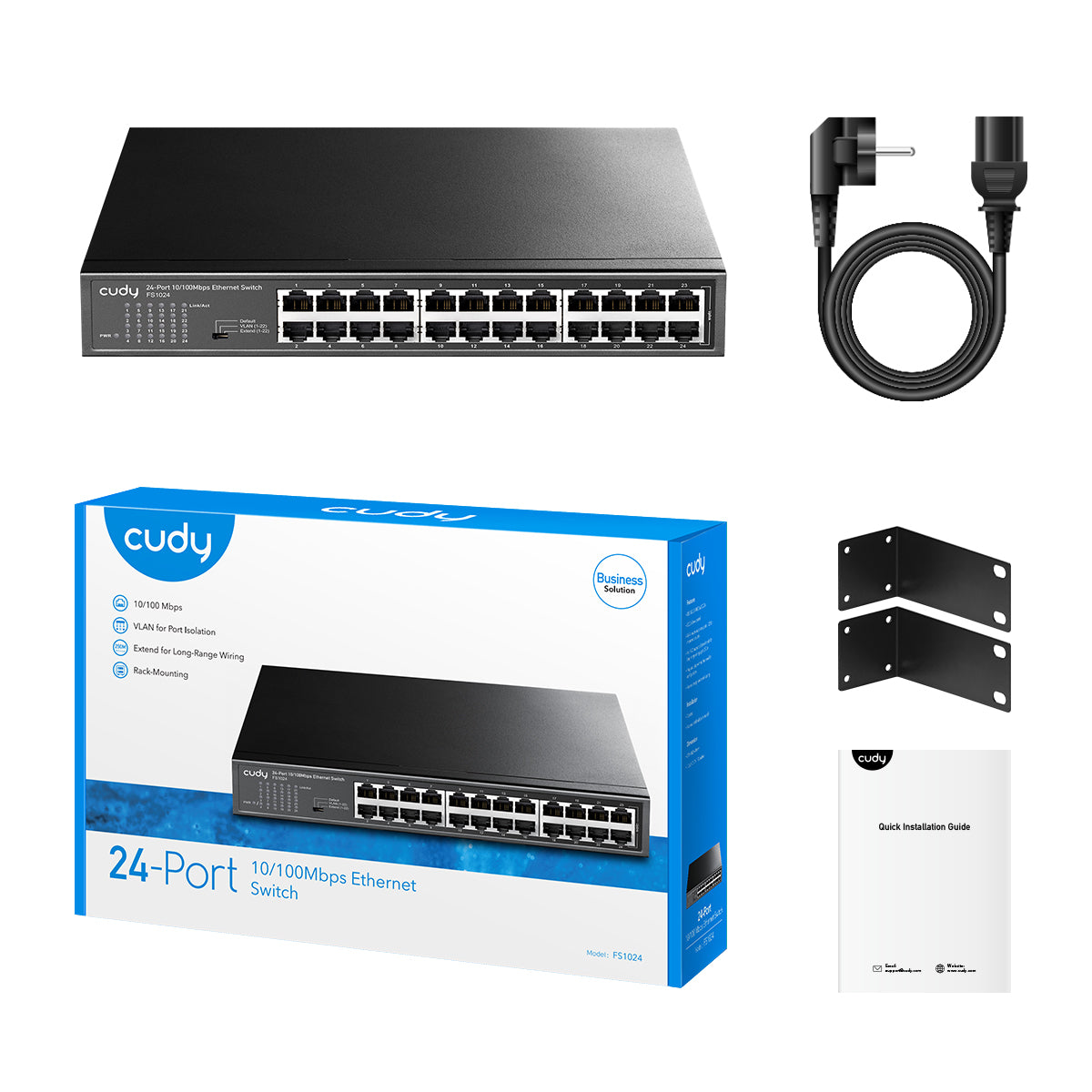 FS1024 - 24-Port 10/100 Mbps Metal Switch