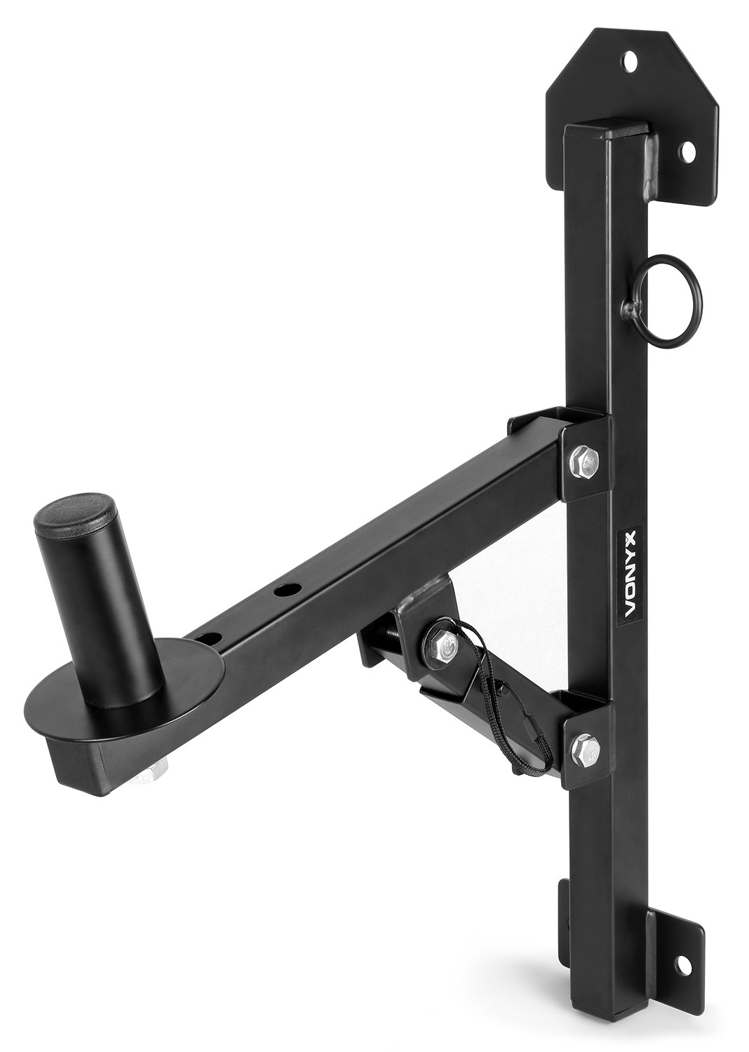 Staffa di fissaggio a muro per diffusori, colore nero , Mod. WMS04