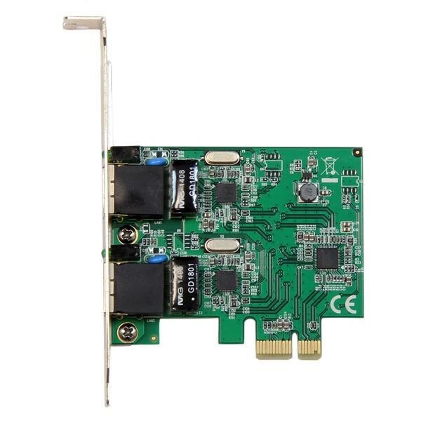 Startech.com ST1000SPEXD4 Scheda di Rete Ethernet PCI express a 2 porte RJ45 da 1 Gbps - Adattatore PCIe NIC Gigabit Ethernet 802.3ab
