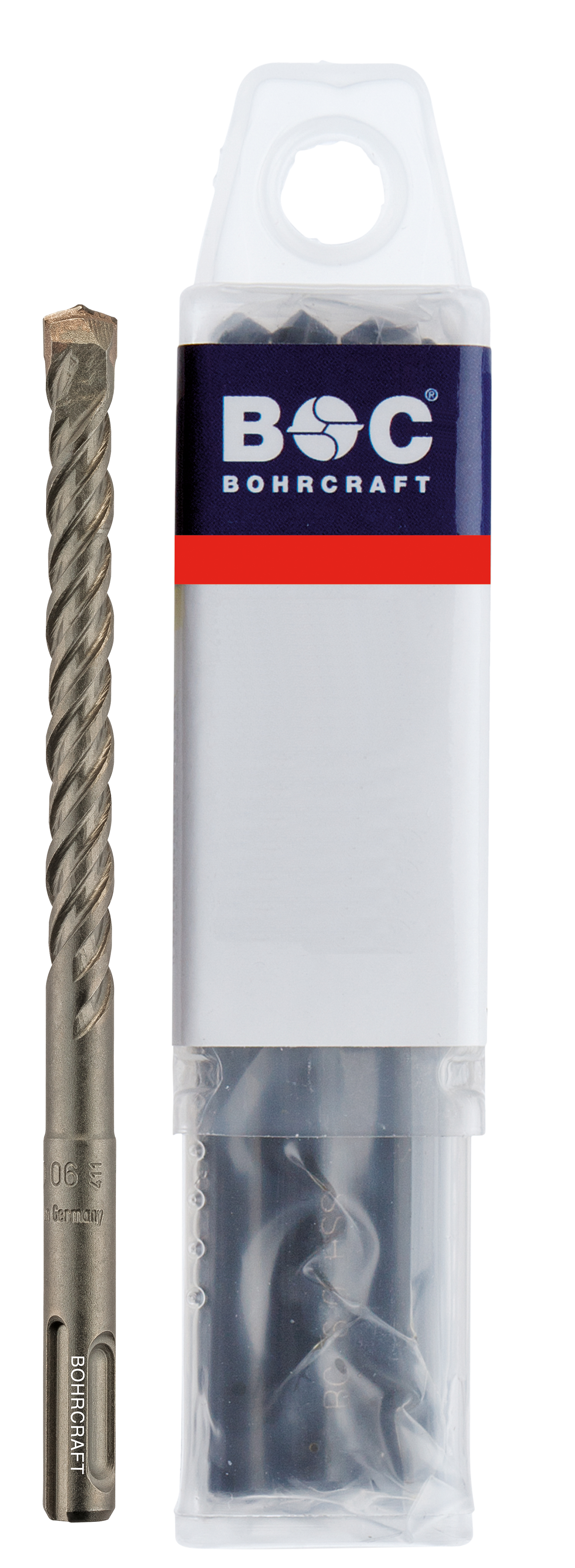 BOHRCRAFT 26100906011 Punta per martelli con inserti MD, attacco SDS-PLUS 4 eliche ø 6,0 mm L=110 mm L2=50 mm conf. 10 pz