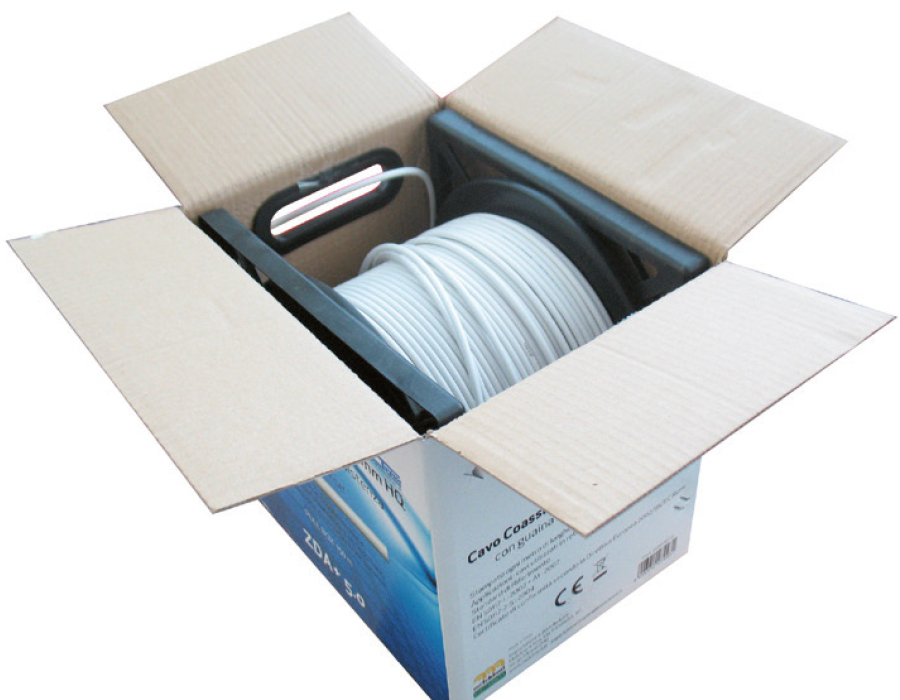 ZDA++ 6.8 - Cavo coassiale  75 Ohm, bianco, conduttori in rame, diametro 6.8 mm, classe A++, pull box  150mt.