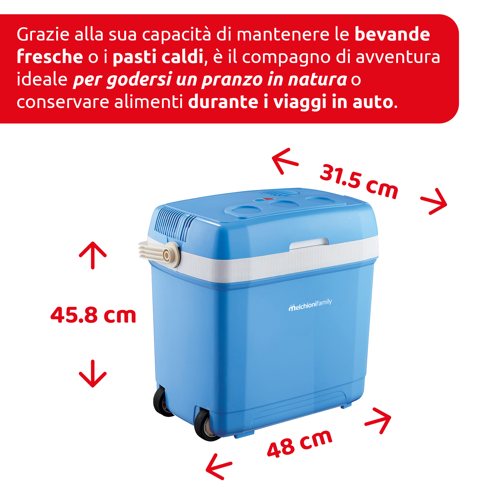 Frigo elettrico portatile CONSERVO30 - 27L, 12/220-240V