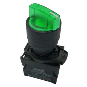 Selettore Luminoso Led Leva 2 Posizioni Fisse Verde AP/INT/2365-I