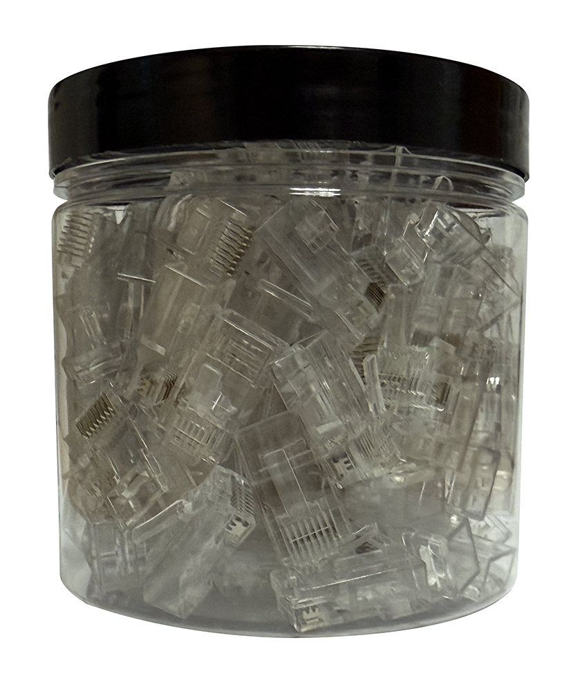 Spina RJ45 connettore con fori passanti Cat6 UTP (barattolo da 100pz)