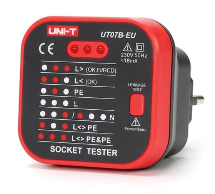 Tester per prese elettriche UT07B