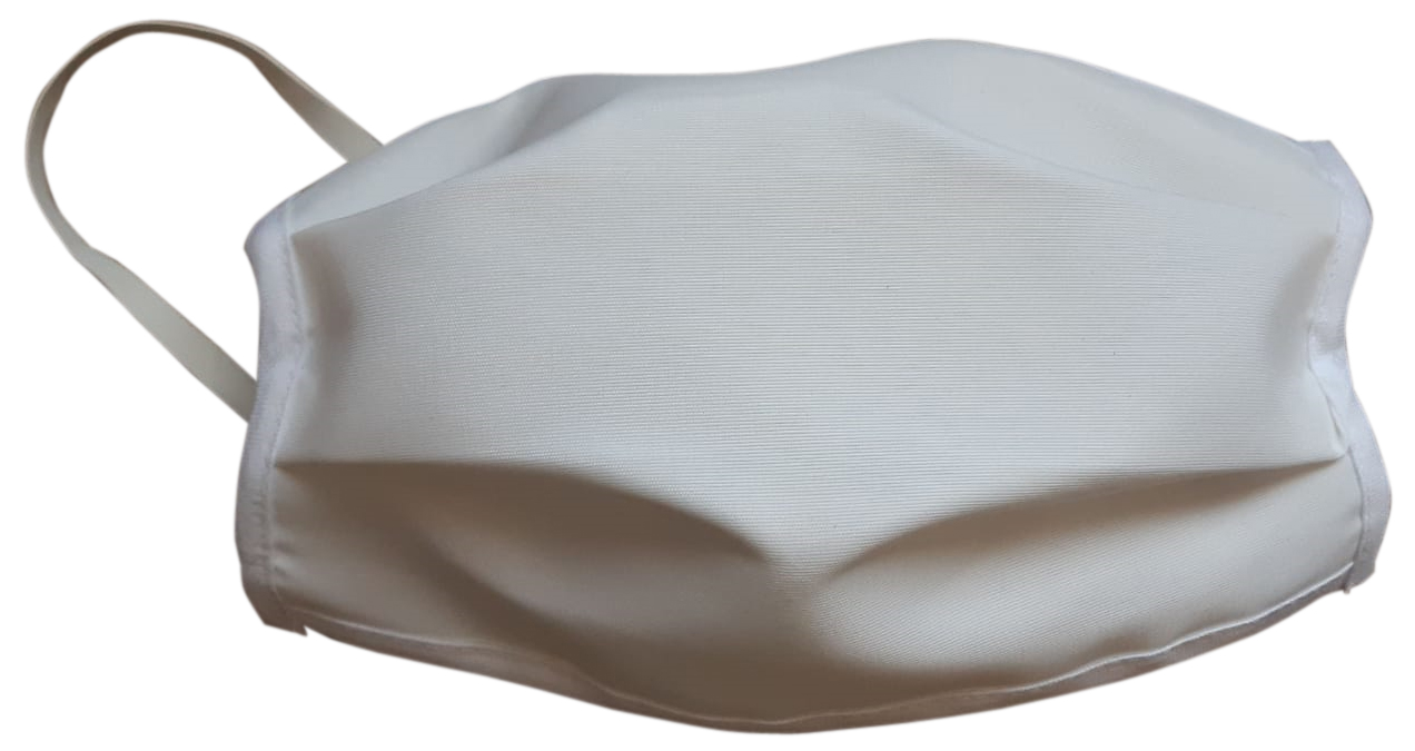 Mascherina facciale in tessuto lavabile POL a due strati con elastici auricolari