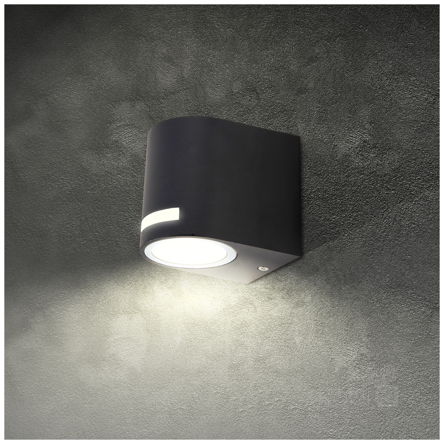 QUAZAR 8 - applique da esterno monoemissione 1xGU10 IP44 grigia, KOBI