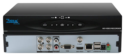 Dvr zodiac, 5 mpx, 4 canali, hybrid p2p, h264, 9 in 1, 1 canale audio HVR-9504
