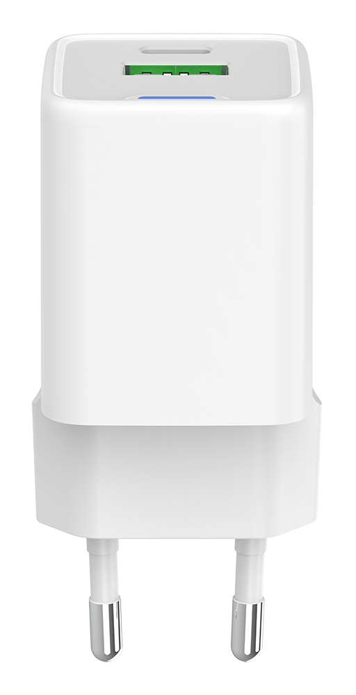 20W USB GAN Charger PD 1 USB-C + 1 USB-A White