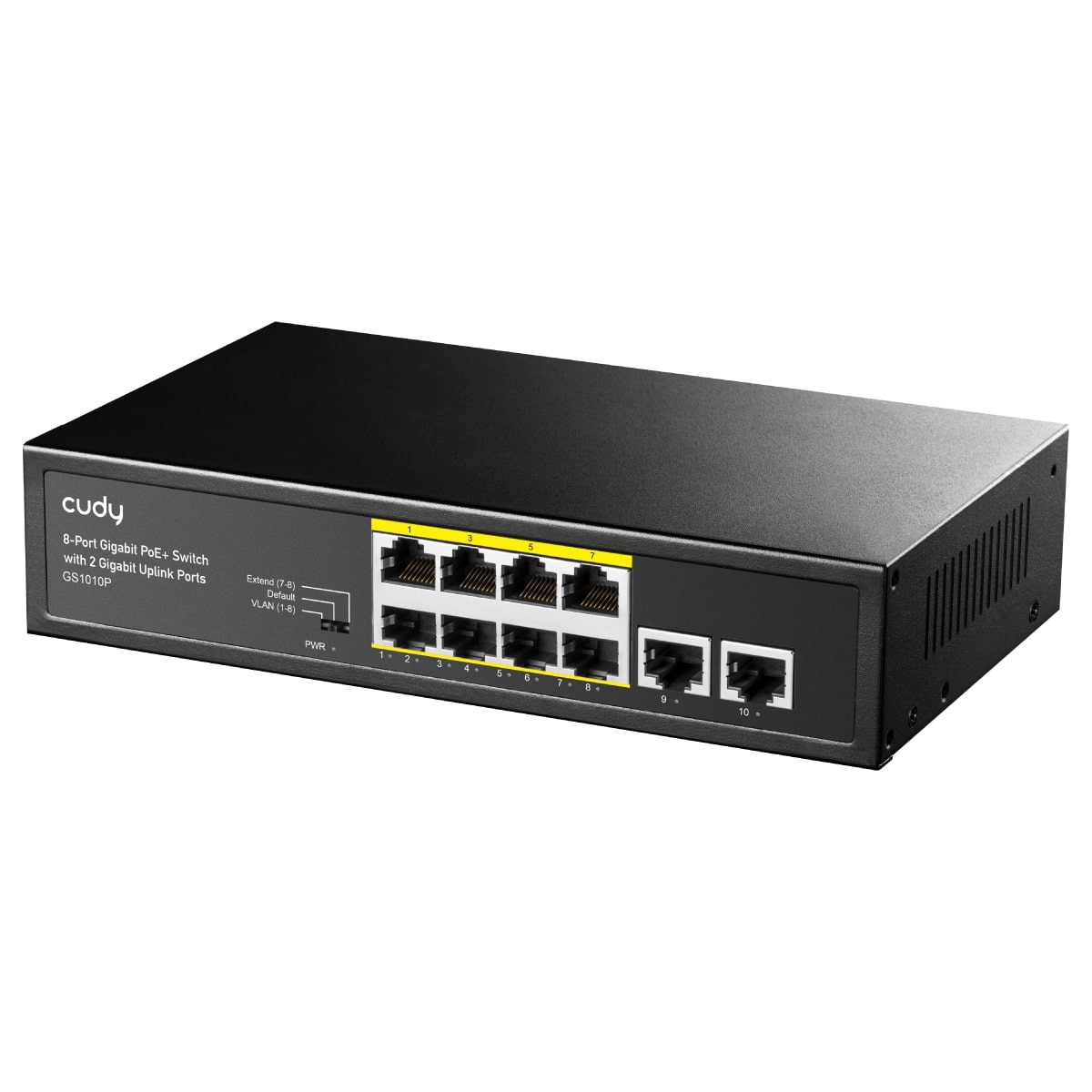 GS1010P - 8-Port Gigabit PoE+ Switch with 2 Gigabit Uplink Ports 120W