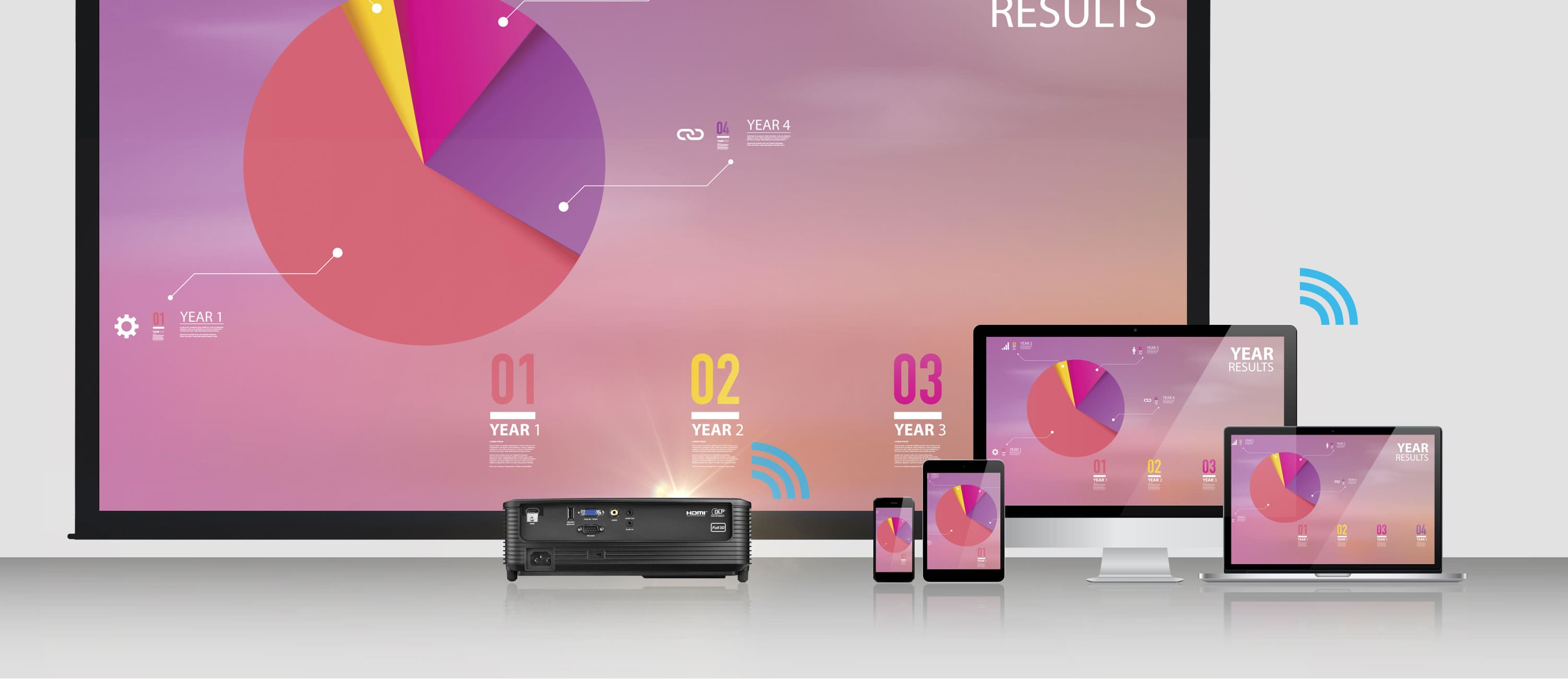 W340UST - WXGA Projector with Ultra Short Throw Lens