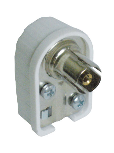 9931240 Socket coaxial 90° 9,5mm white flat high quality
