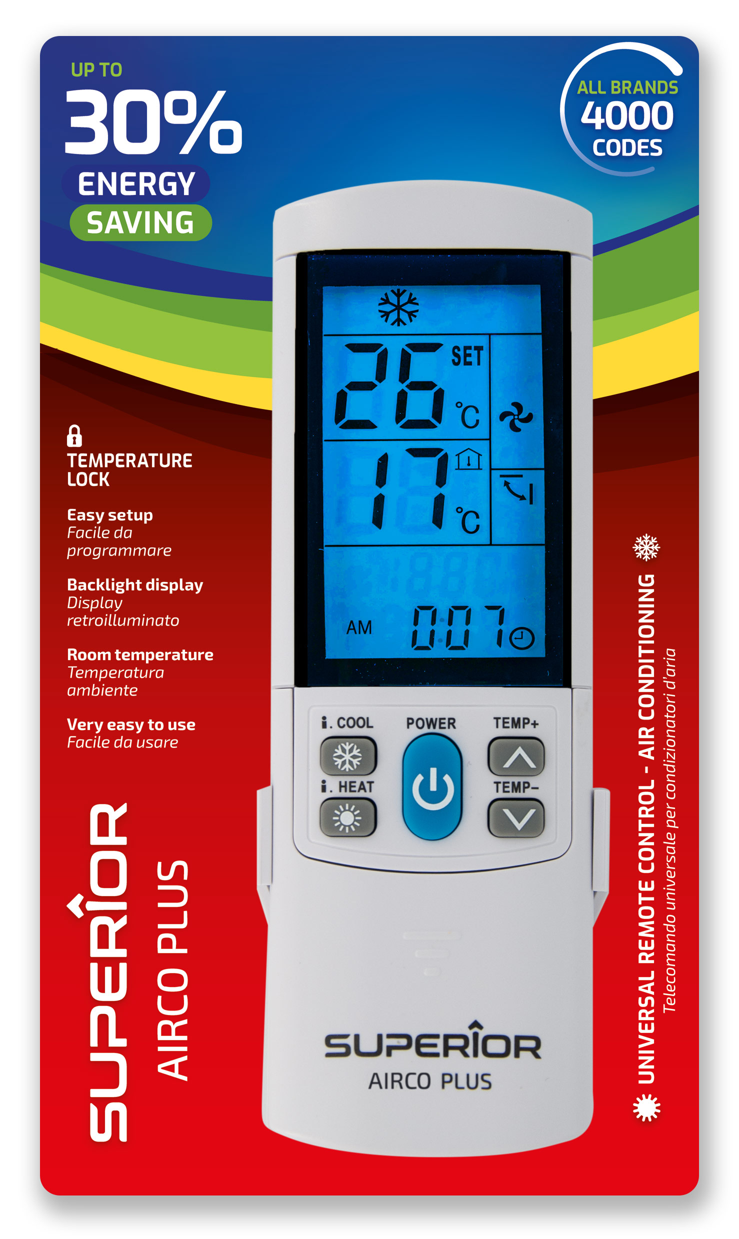 superior 559535020 Telecomando universale per condizionatori d'aria AIR CO