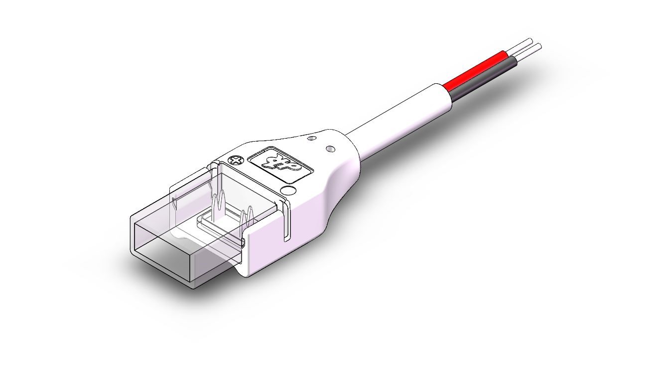 Connettore waterproof strip - cavo, 8mm 2 pin IP65 (cavo 15mm incluso)