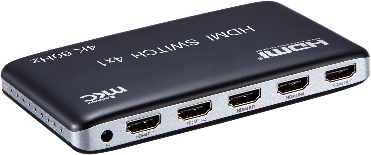 HDMI Selector V2.0b UHD 4K/60Hz 4IN x 1OUT mod. MK-DSW4 2.0