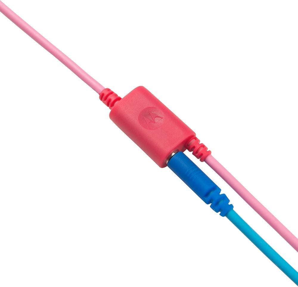 Wired stereo headphones with volume limiter Mod. Squads 200 pink