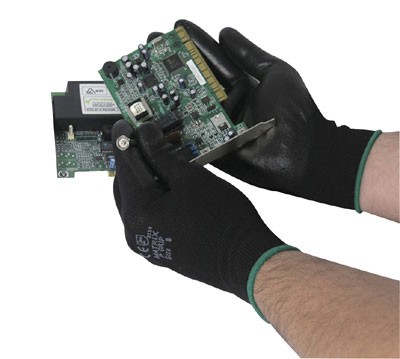 Pro-Safe black gloves with polyurethane coating, size 10/XL