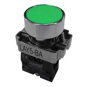 Pulsante Piatto A Rilascio Verde N/O AP/INT/B31-C