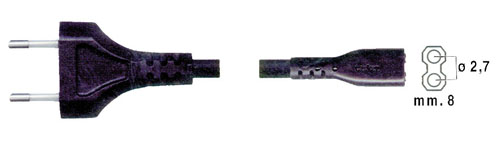 Tasker M116 116 - Cable 2,5 a with connector type 8