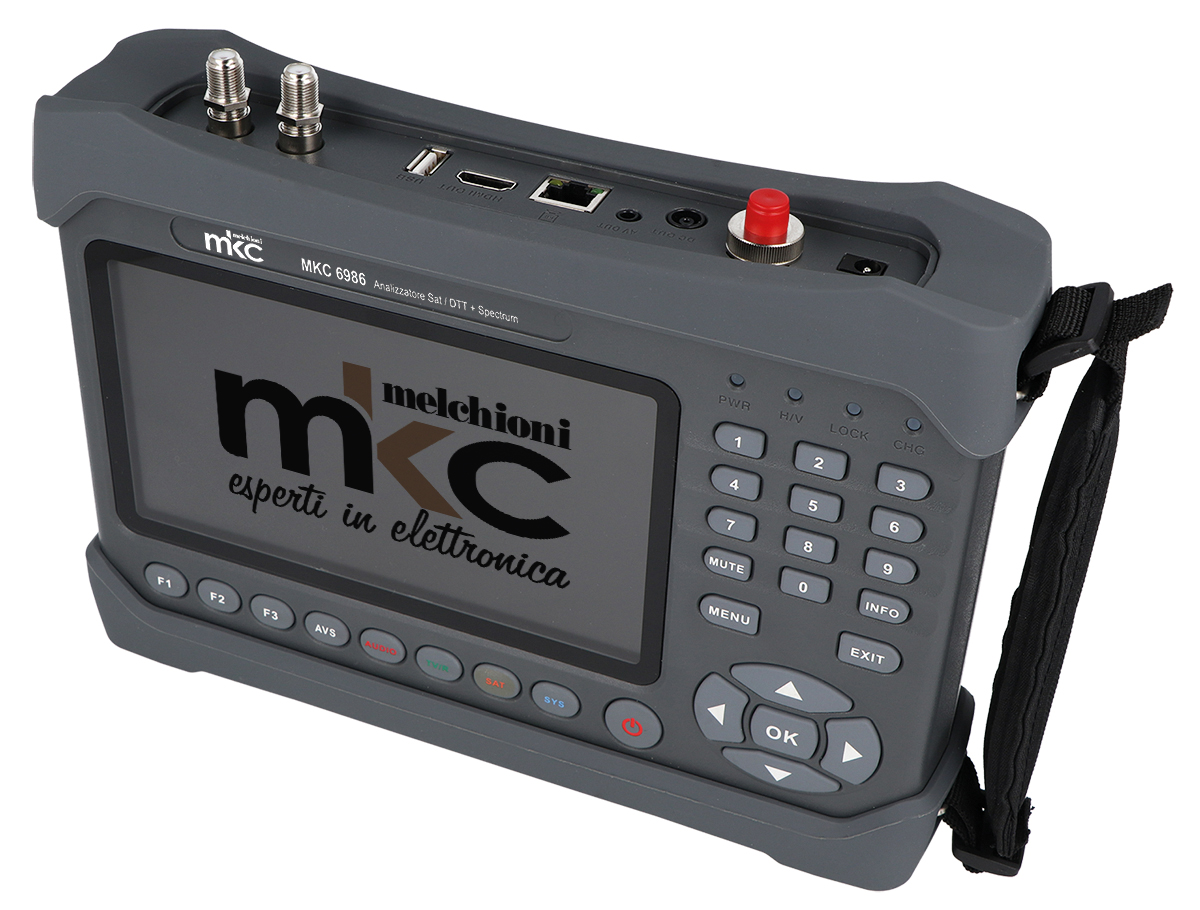 Analizzatore Satellitare Spectrum MKC 6986: H265 + 10bit + WiFi + Fibra Ottica
