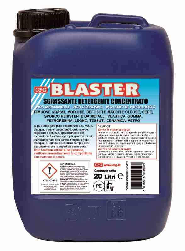 Blaster Energico Sgrassante, Concentrato, Base Acqua Tanica Da 20 Lt D00403 CFG