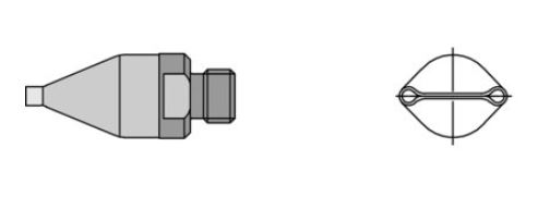 Double nozzle. Diameter: ø 1.5 mm. Distance: 10 mm T0058727775 - Weller