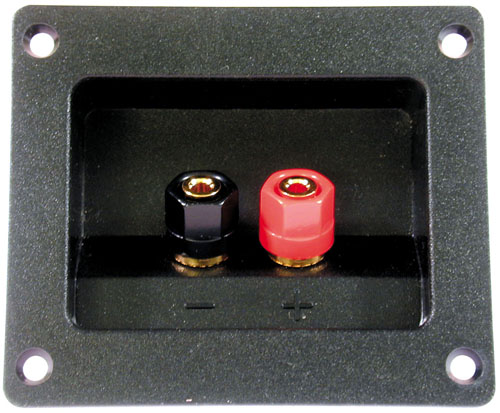 MORSETTO QUADRATO 2POLI PER CASSE ACUSTICHE