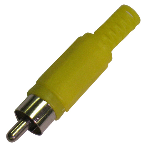 CT2005 PLUG YELLOW Plug rca flying yellow with cable guide