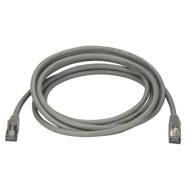Startech.com 6ASPAT3MGR 3m CAT6a Ethernet Cable - 10 Gigabit Shielded Snagless RJ45 100W PoE Patch Cord - 10GbE STP Network Cable w/Strain Relief - Grey Fluke Tested/Wiring is UL Certified/TIA (6ASPAT3MGR)
