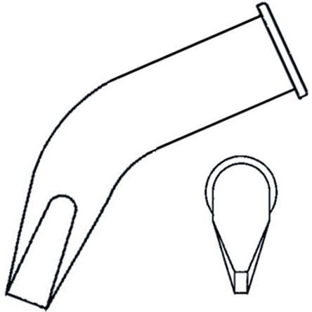 Punta Weller 0054446099 per Saldatore WSP150, 9 mm, Scalpello piegato