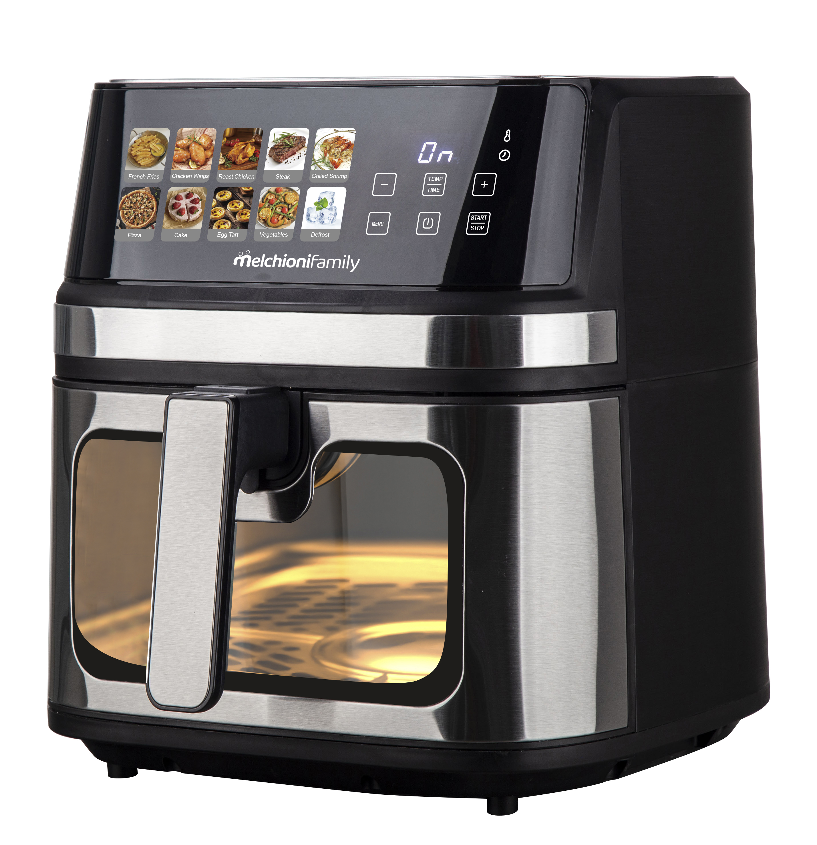 Friggitrice ad aria GAIA PLUS 8L con doppia resistenza nera