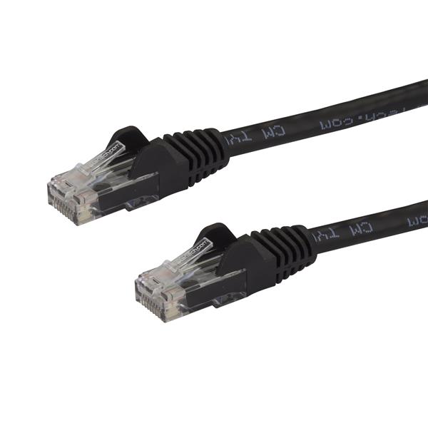 Startech.com N6PATC7MBK 7m CAT6 Ethernet Cable - Black CAT 6 Gigabit Ethernet Wire -650MHz 100W PoE RJ45 UTP Network/Patch Cord Snagless w/Strain Relief Fluke Tested/Wiring is UL Certified/TIA (N6PATC7MBK)