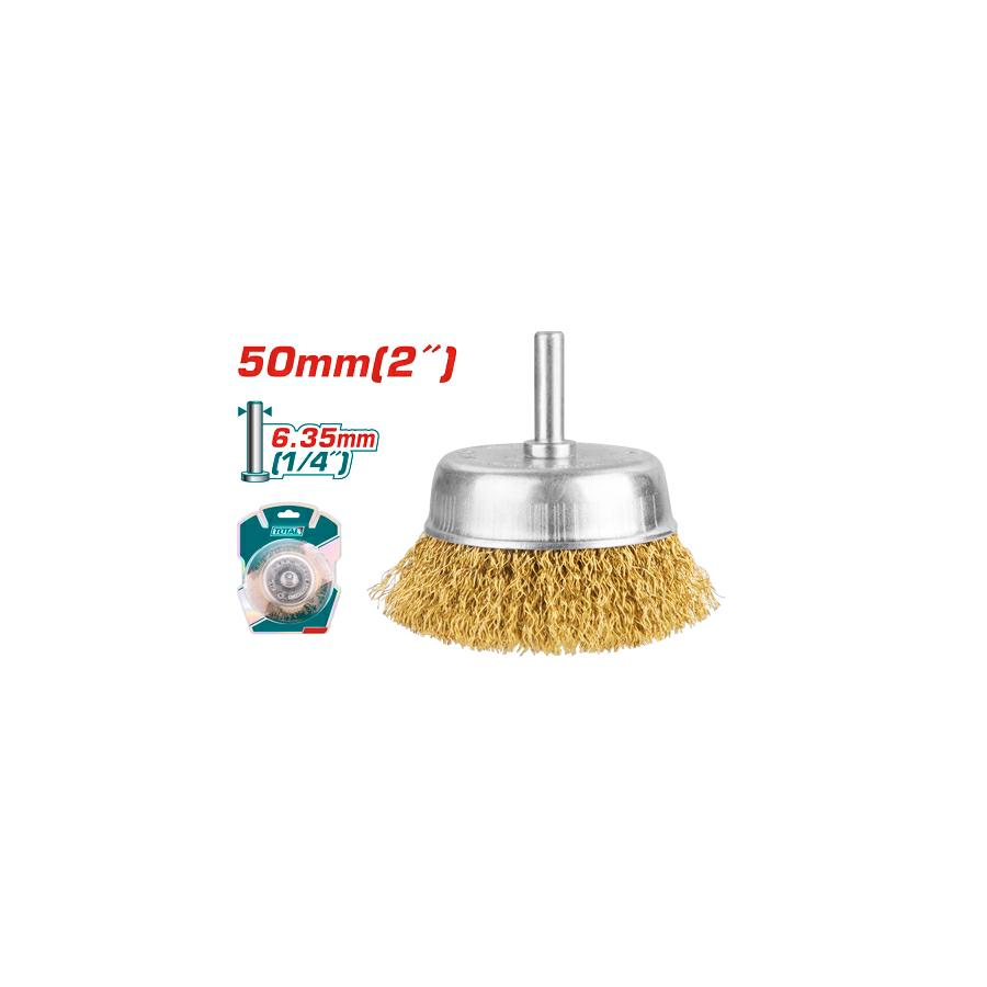 50mm Cup Brush Brass 1/4" Attachment TAC33021