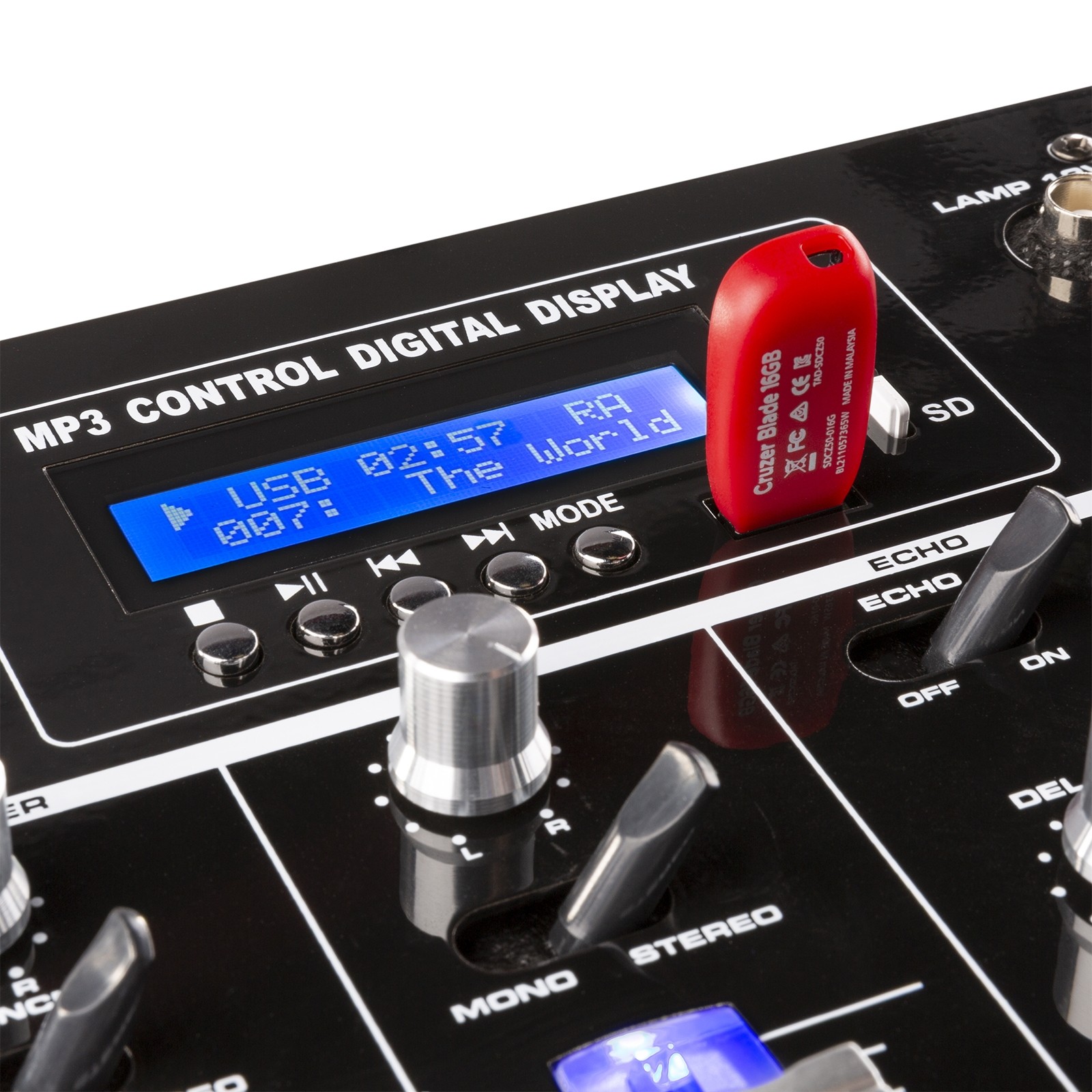 Mixer passivo 6-canali con SD/USB/mp3/Bluetooth, Mod. STM-3007