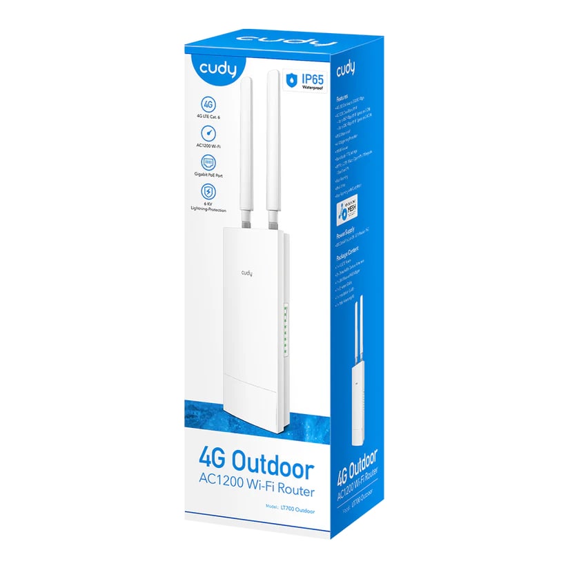 LT700 Outdoor - Outdoor 4G Cat 6 AC1200 Wi-Fi Router