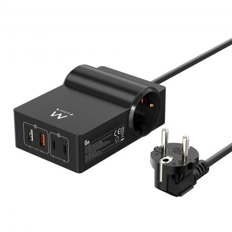Stazione di ricarica USB GaN da 65 W con extender a 2 prese EW3992
