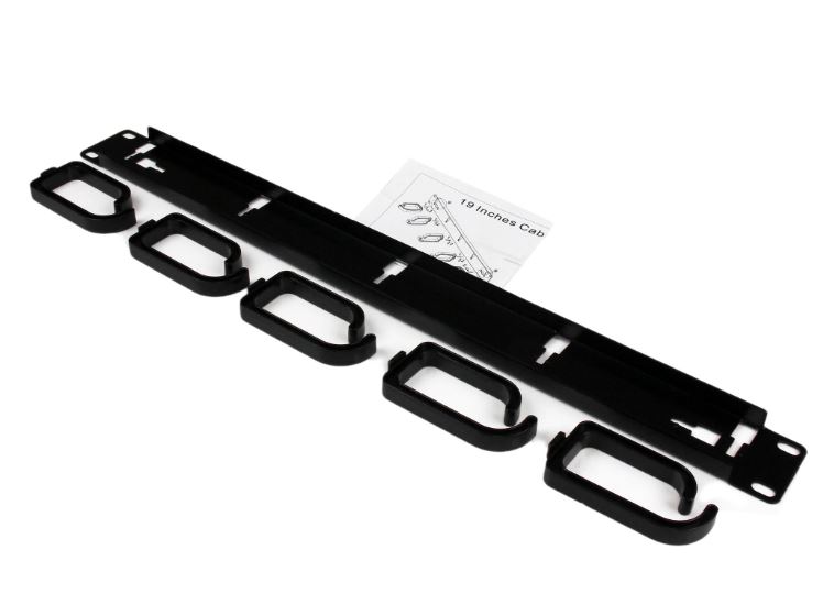 Startech.com CABLMANAGER2 Pannello gestione cavi 1U 19" per rack con anelli guida in metallo