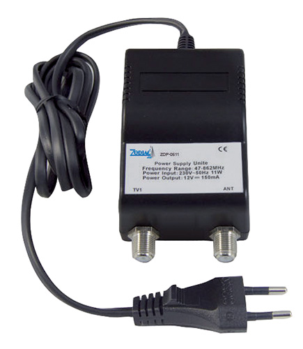 ZDP-0611 - Antenna power supply, 12V DC 100 mA, 1 IN - 1 OUT